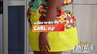 Voluptuous African-American Saleswoman With A Large Posterior