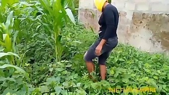Agriculture Teacher Checks On Students' Maize Crop And Gets Lucky With A College Boy