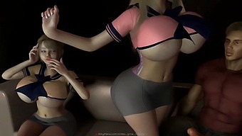 Two Women Lounge On A Sofa In An Amateur Video
