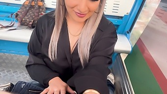 Pov Video Of A Teen Giving A Blowjob And Riding Her Stepbrother'S Best Friend In Public