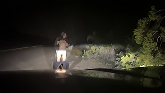 Public Humiliation: Sexy Brunette Gets Rough Treatment On The Side Of The Highway