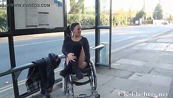 A Daring Pornstar With A Physical Disability Flaunts Her Nude Body In Public