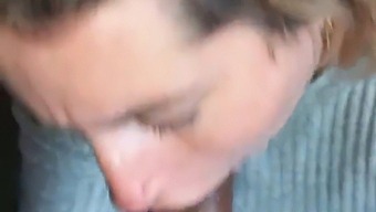 A Caucasian Woman Gives A Deepthroat And Receives A Facial From A Black Man